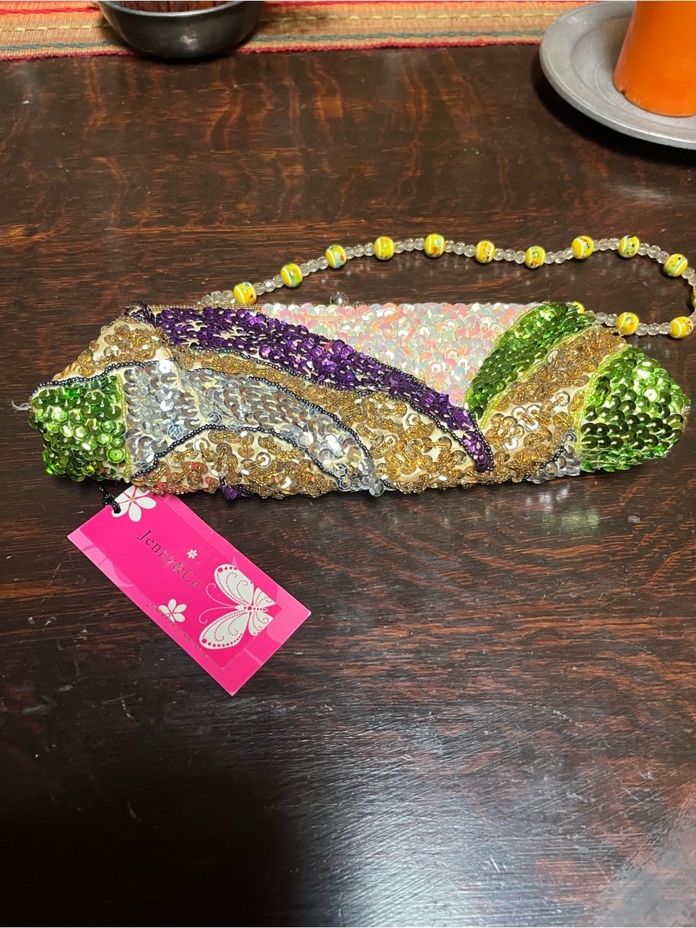 Multicolor Sequin Evening Clutch